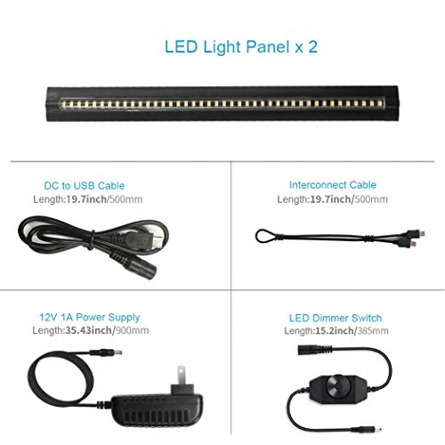 Ledlampsworld 13 Inch Led Under Cabinet Lighting, 12V 10W Ultra Thin Plug-In Counter Light, Dimmable Daylight White, Cri90 For Kitchen, Shelf, Workbench, Cupboard #TOP5