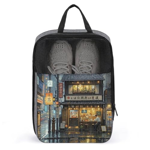 Bolsa de almacenamiento de zapatos de viaje Tokio Teahouse con asa para evitar ropa manchada