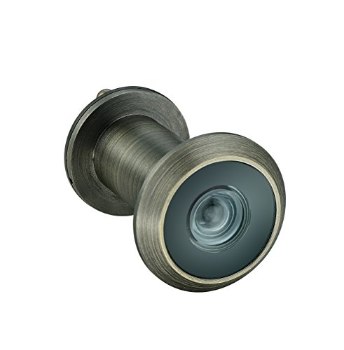 TOGU TG2814YG-AB Brass UL Listed 220-degree Door Viewer with Heavy Duty Privacy Cover for 1-3/8