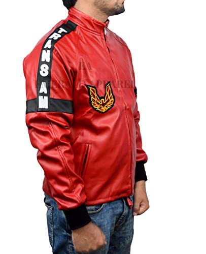 Burt Reynolds Smokey And The Bandit Out PU & Faux Synthetic Red Leather Jacket3