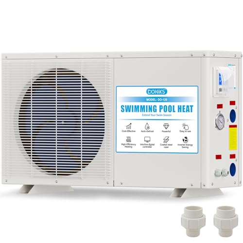 Doniks 22000 BTU Pool Heat Pump, for 7000 Gallons Above Ground and Inground Pool,Swimming Pool Heaters,230V~240V, with Digital Display Multi-Protection