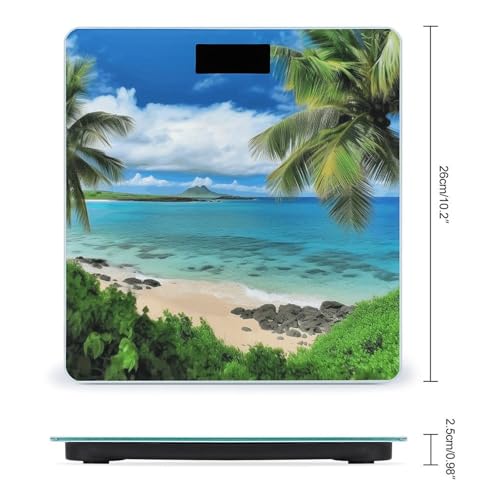 Báscula digital de baño con diseño Tropical Palm Tree miniatura 2