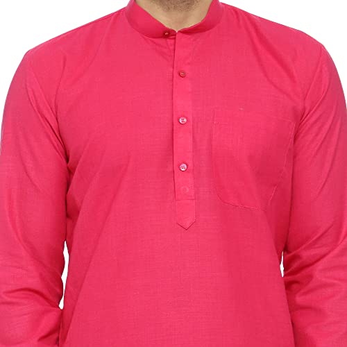 Image of ITOS365 Men Cotton Blend Kurta Pyjama Set Party Fashion Regular Ethinic Wear Indian Dress Gift for Men