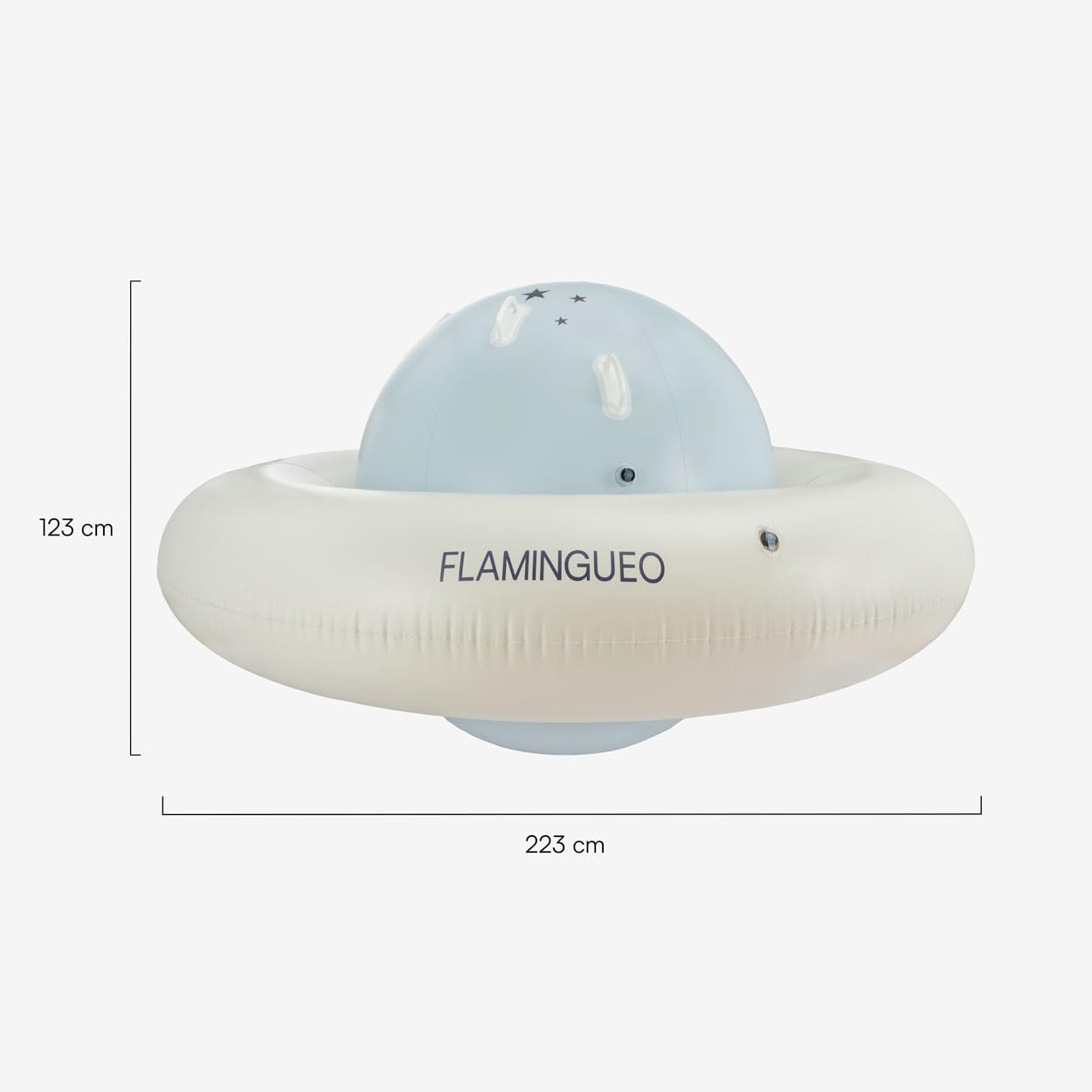 Flamingueo Flotador, Hinchable para Niños, para Piscina y Jardín | PVC Extrarresistente, 6 Asas de Agarre, Multicolor