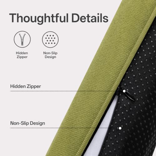 Image of Sunolga Door Draft Stopper, Removable Washable Cover, 38 inch, Olive Green | Weighted Gap Filler, Blocks Hot and Cold Air, All-Season Seal, Easy Install, Noise & Wind Blocker, Home Essentials