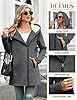 Vancavoo Zip up Hoodie Women Fleece Long Sleeve Sweatshirts Ladies Casual Fall Jacket Lightweight Coat Loose Hooded Outwear with Pockets,Dark grey,XXL #4