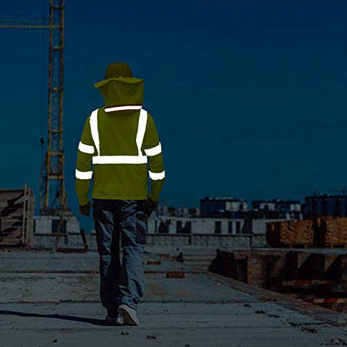 Hi Vis T Shirts ANSI Class 2 Reflective Safety High Visibility Short Sleeve Shirts (Orange, M)