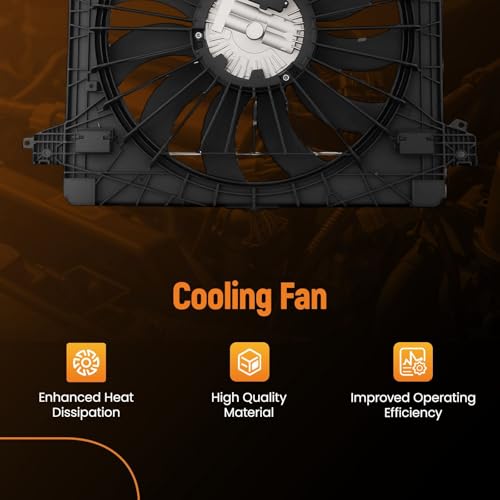 Image of maXpeedingrods Radiator Fan Assembly with Brushless Motor for Cadillac CT4 CT5 2020 2021 2022 2023, GM3115355 85156356 84591267