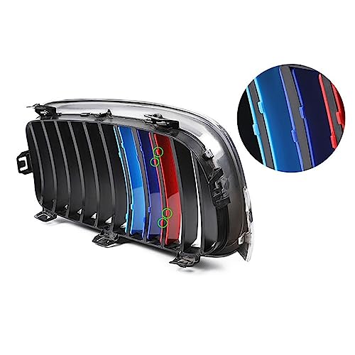 Image of M-Colored Grille Insert Trims Fit for 2013-2018 F30 F31 3 Series 320i 328i 330i 335i 340i M-Performance Black Kidney Grilles (8 Beams), NOT 11-Beam Standard Grille or 4 Series