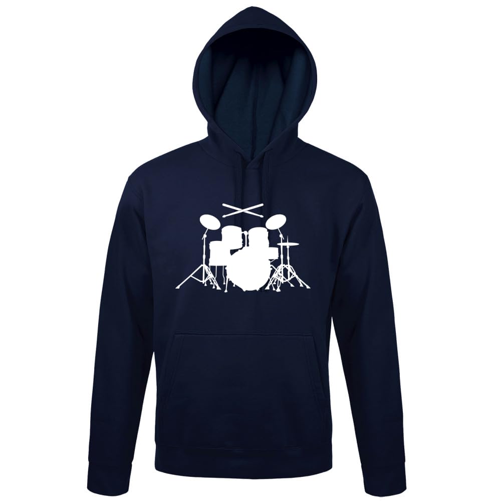 Perkusja z patyczkami męska bluza z kapturem, grantowy, 4XL