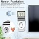 Zeitschaltuhr Steckdose, 24Std-Wochen Zeitschaltuhr Digital, LCD Stecker Timer Steckdose Schaltuhr mit 16 Timer-Programme, Countdown Zeitschalter Wochenzeitschaltuhr mit Einbruchschutz für Innen