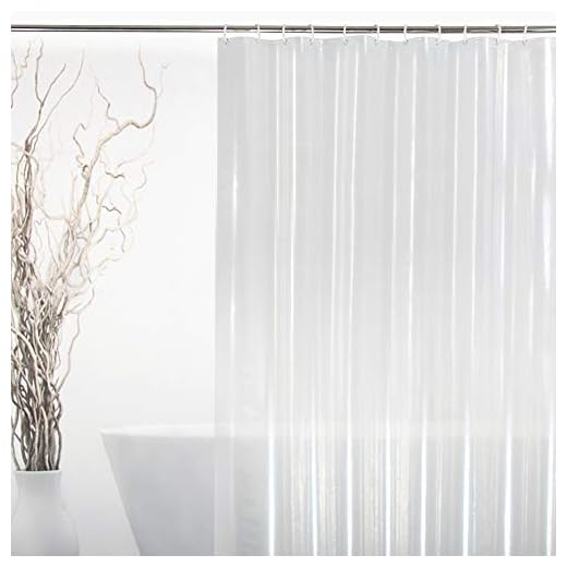 EurCross 72 x 108 inch Extra Long Clear Shower Curtain Liner with 5 Magnets,PVC Free Thick EVA Shower Liner, Heavy Duty Weighted Clear Shower Curtain for Bathroom 108 inch Length