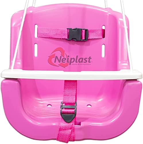 Balanço Plástico Infantil (C/ Cinto e Trava de segurança) (ROSA)