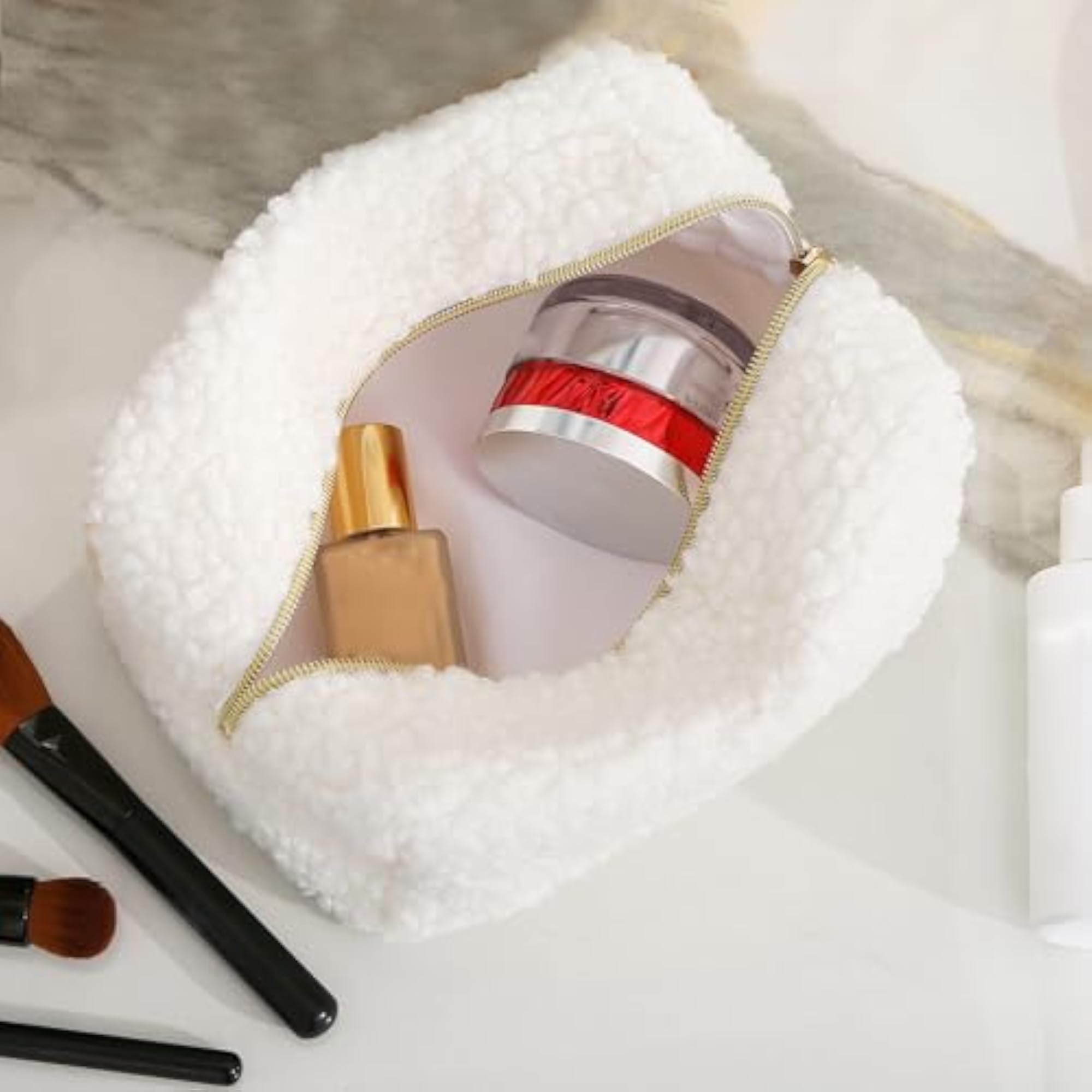 Fashionable Terry Cloth Makeup Bag, Mini Size