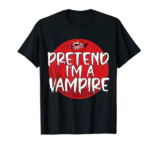Disfraz divertido de Halloween de Fingir Soy un vampiro Camiseta