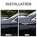 Pair 3D Metal Car Accessory Side Doors Blade Car Stickers Car Fender Side Wing Emblem Badge Zinc Alloy Sticker (Silver Black)