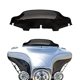 MZYPARTS Motorcycle 6' Black Wave Windscreen Wind Splitter Windshield For Harley 96-13 Electra Street Glide Touring 1996-2013 - Black