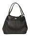 COACH LEXY PEBBLE LEATHER SHOULDER BAG LIGHT GOLD/BLACK, F28997, Large