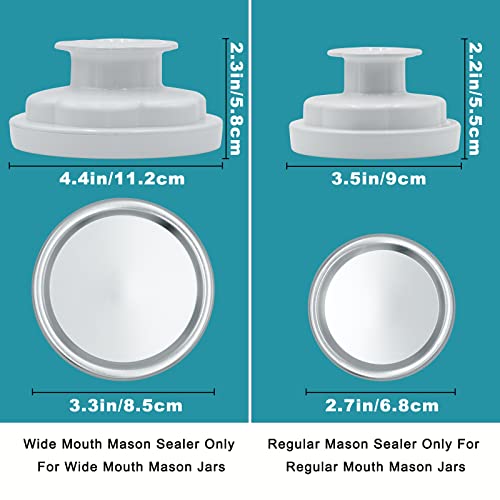 Electric Mason Jar Vacuum Sealer - Food Vacuum Saver Food Jar Protector Vacuum Seal Kit For Wide Mouth And Regular Mouth Mason Jars Compatible With Foodsaver #TOP4