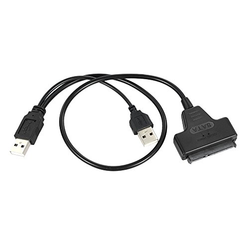 Docooler Adaptador de cabo USB2.0 para SATA 22Pin para unidade de disco rígido SATA HDD de 2,5