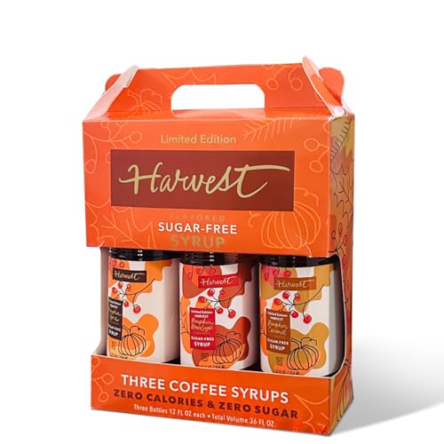 Life Plus Style Gourmet Harvest Sugar Free Coffee Syrup Variety Pack Zero Calorie Pumpkin Spice...