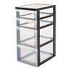 Iris Ohyama, Toren, Ladekast, Kunststof opbergorganizer met ergonomisch handvat, 7+15L, 4 lades, Met wielen, BPA vrij…