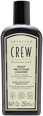 American Crew Men's Boost Pre-Styling Shampoo for Fine-Thin Hair, 8.4 fl oz