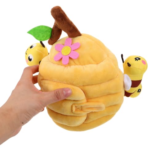 Peluche de abeja interactivo en panal suave para niños 4