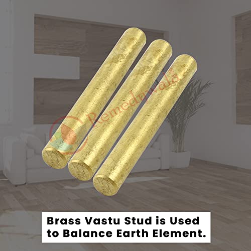 Image of Remedywala Vastu Brass Stud (1.5 Inch) (3 Pieces)