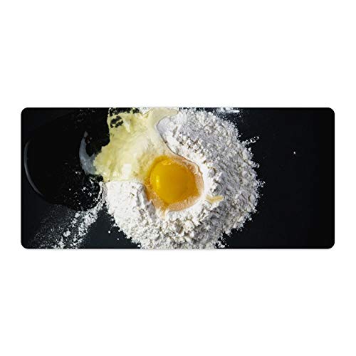 Preisvergleich Produktbild Mauspad,Tastatur Mauspad,Schreibtischpad Dish Pan Braten Eiweiß Strukturierte Oberfläche mit rutschfester Gummibasis,Wasserdichter Schreibtisch-Schreibblock für Büro und Zuhause. 40x90cm