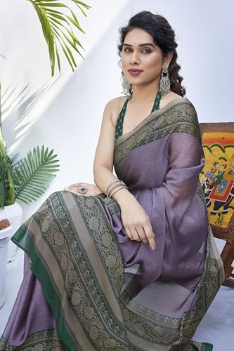 Image of MIRCHI FASHION Women Saree Ethnic Motif Print Chiffon | Breathable Lightweight Plain Weave Sari for Office and Daily Use (Available in 20 Designs)