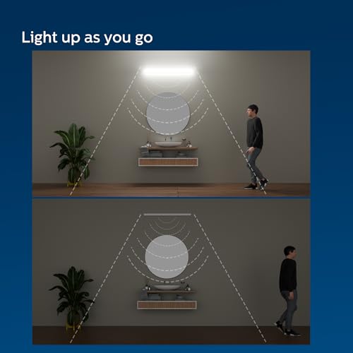 Image of Philips Motion Sensor 20W LED Batten /Tubelight | Motion Sensor Light for Home | Motion and Ambient Light Sensor Batten | Compact 3ft LED Tubelight | Cool White, Pack of 6
