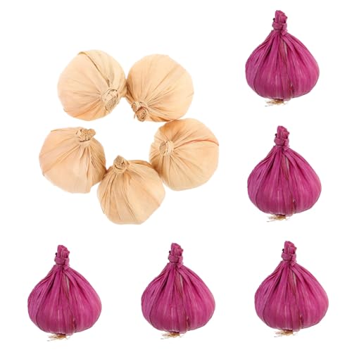 VICASKY 10pcs Realistic Fake Garlic Simulation Props for Home Decor Photography and Event Decorations Lifelike Artificial Vegetable for Stunning Displays and Festive Arrangements
