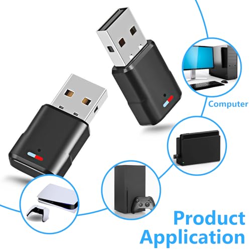 Bluetooth Transmitter Gaming Bluetooth Audio Only Transmitter, Easily Connect for PS5/PS4/PC, Adapter for PlayStation 5 PS5 Bluetooth Adapter Headphones & Speakers - Image 3