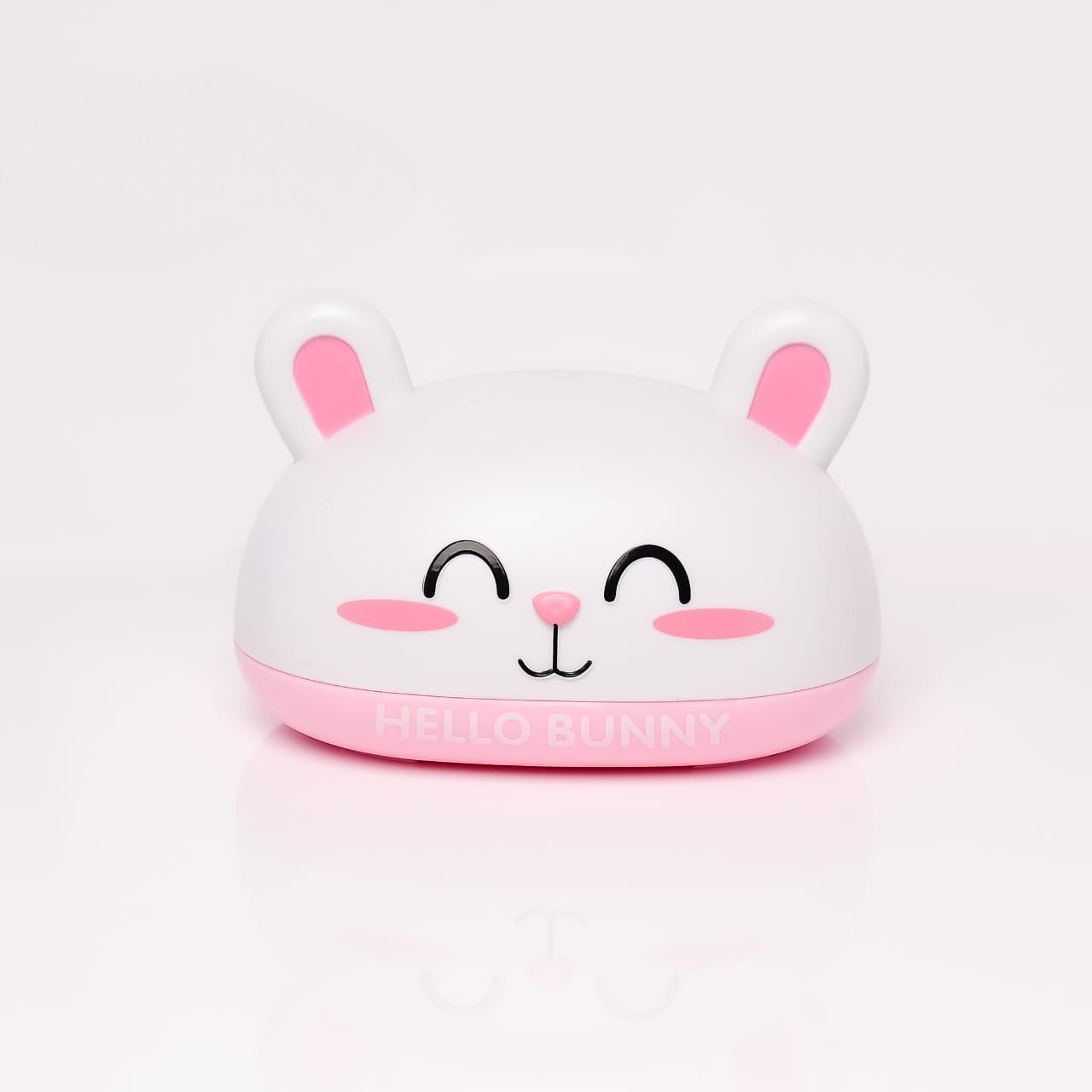 THE LITTLE LOOKERS Plastic Cartoon Soap Case Bathtub Soap Box, Soap Dish Holder for Kids, Bathroom Soap Stand, Soap Stand with Cover (Bunny - Baby Pink)