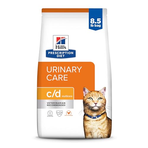 Hill’s Prescription Diet c/d Multicare Urinary Care with Chicken Dry Cat Food, Veterinary Diet, 8.5 lb. Bag