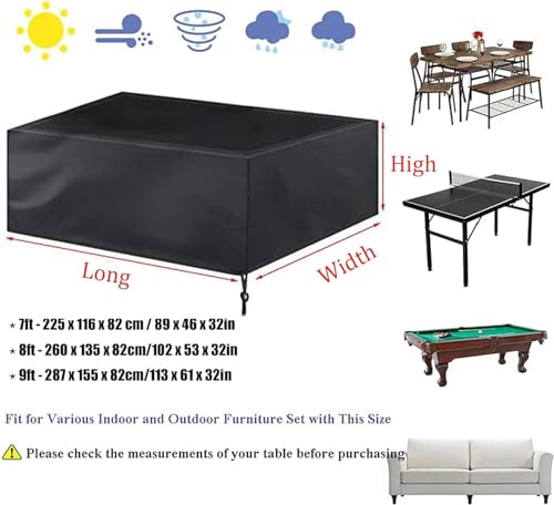 Cubierta de billar impermeable en tela Oxford duradera anti-UV 7