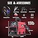 ACEWELDER 140A MIG Welder, 3 in 1 Flux Core, MIG/LIFT TIG/Stick Welding Machine 110V Portable IGBT Inverter Synergic Control, LED Display with Welding Helmet