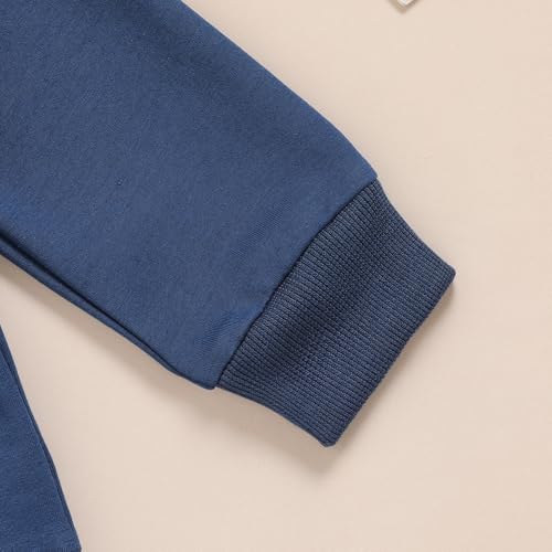 Toddler Boy Quarter Zip Collared Pullover Long Sleeve Fall Winter Baby Boy Clothes Outfit 12M-4T4