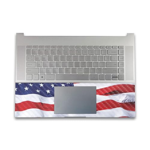 Image of Carbon Fiber Gaming Skin Compatible with HP Envy x360 16 inch (2023) - American Flag - Premium 3M Vinyl Protective Wrap Decal Cover - Easy to Apply | Crafted in The USA by MightySkins