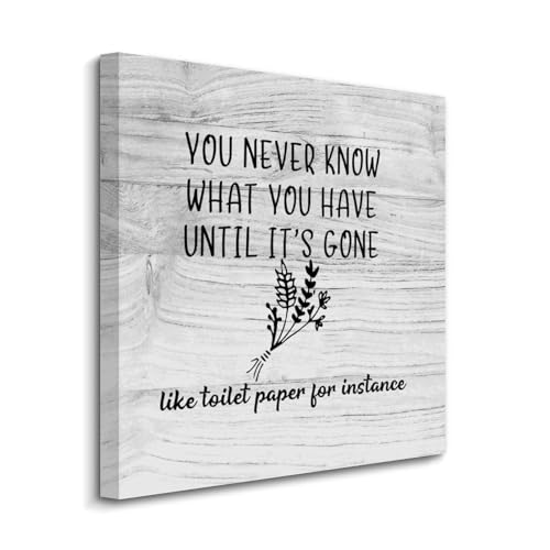 Lienzo con frase You Never Know para decoración de paredes interiores