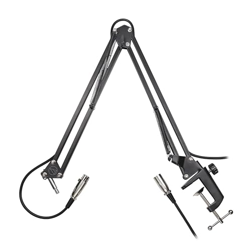 Image of Audio-Technica AT2020PK Vocal Microphone Pack for Streaming /Podcasting, Includes XLR Cardioid Condenser Mic, Adjustable Boom Arm, and Monitor Headphones,Black