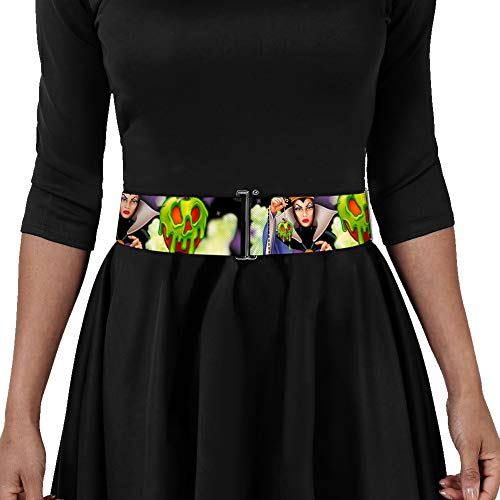 Buckle-Down Belt Women's Cinch Evil Queen Poisoned Apple Pose Poisoned Apple Black Greens Available In Adjustable Sizes3
