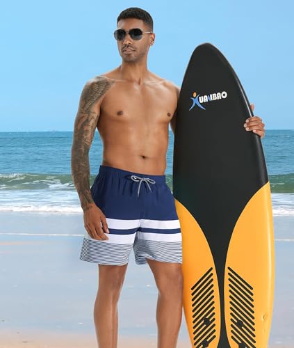 Image of APTRO Men's Swim Trunks with Compression Liner 5 Inch Bathing Suit Beach Swimsuits