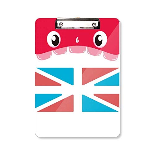 Porte-bloc rétro Union Jack A4 avec pince en métal robuste pour écrire debout.