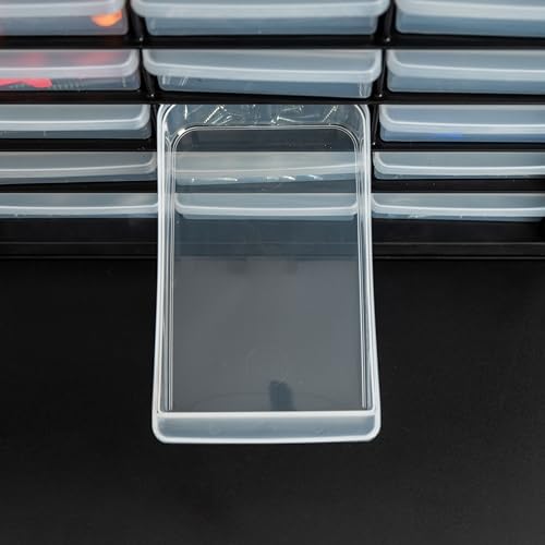 IRIS USA Plastic Drawer Storage Organizer, 24-Drawer Teacher Toolbox Bead Small Parts Organizer Cabinet for Hardware Crafts Nuts Bolts Tools Sticker Home Business Scrapbook Art Hobby Garage - Black