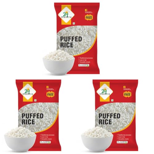Image of 24 Mantra Organic Puffed Rice /Murmura /Ubbina Annam - 200gms | Pack of 3 | Chemical Free & Pesticides Free | Naturally Gluten-Free