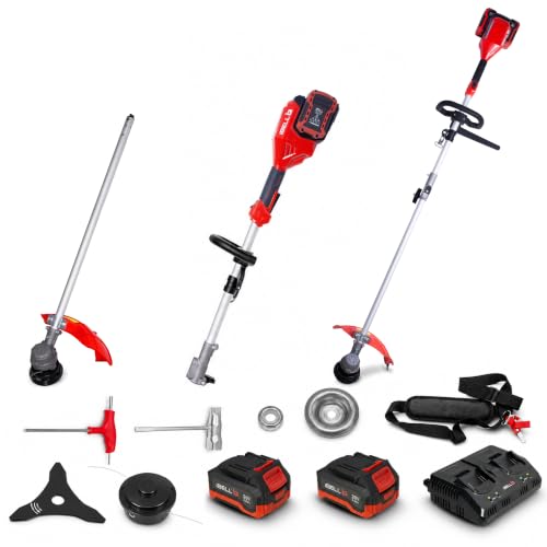 iBELL IBL BB20-60 40V Cordless Brush Cutter/Grass Cutter/Trimmer (20V + 20V) with 2 Battery | BLDC Motor 5800 RPM | 4.0Ah Battery & Dual Charger | Bla