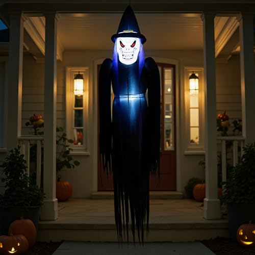 Décoration gonflable d'Halloween pour arbre, grand modèle suspendu 1,8 m à LED - 7