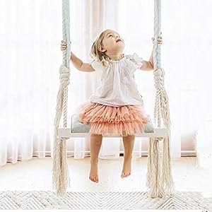 Schommel voor peuters Binnen, Schommel voor kinderen Schommelzitje voor kinderen, Houten schommelstoeltje voor baby’s…